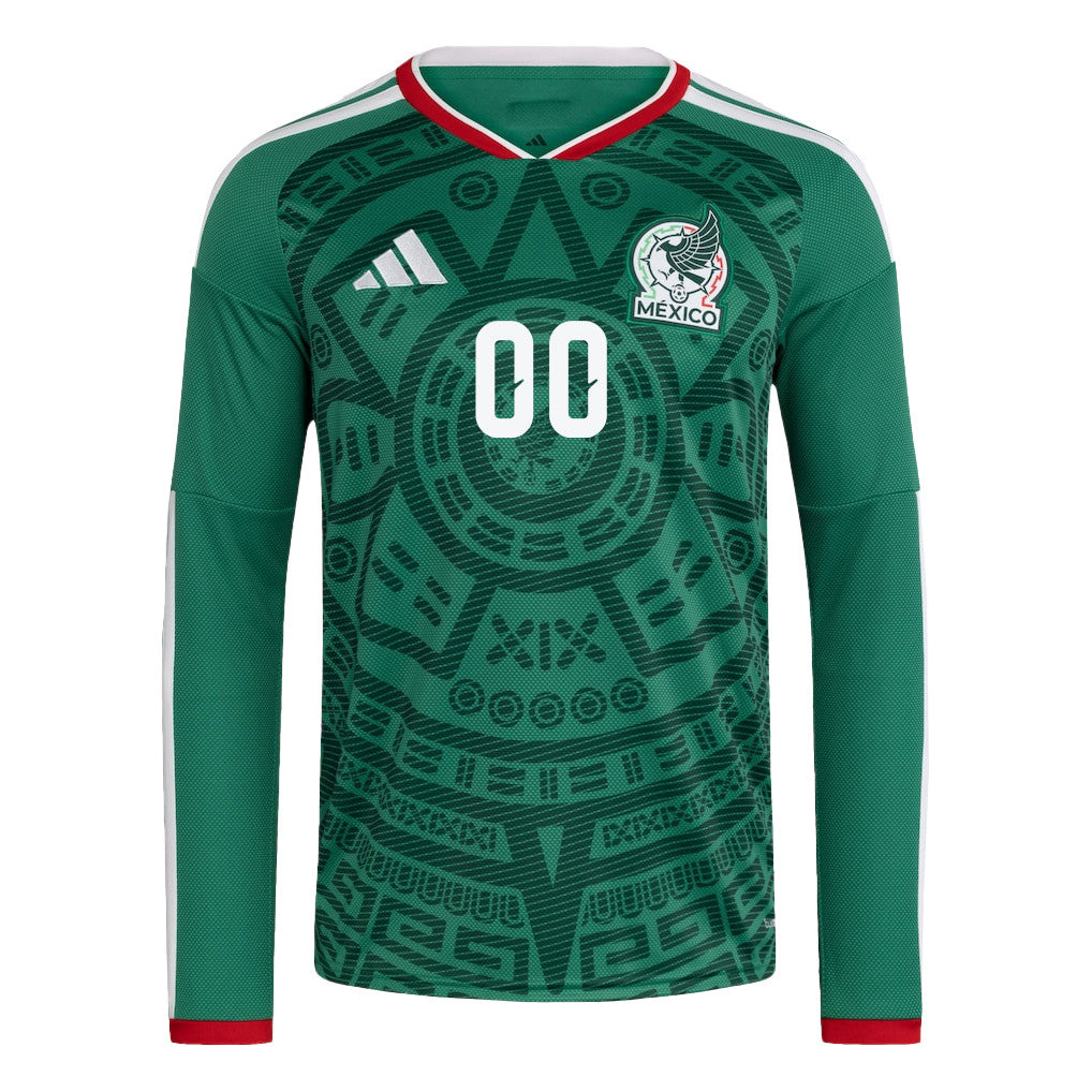 Mexico National Team 2026 Home Long Sleeve Jersey - Personalized - Green