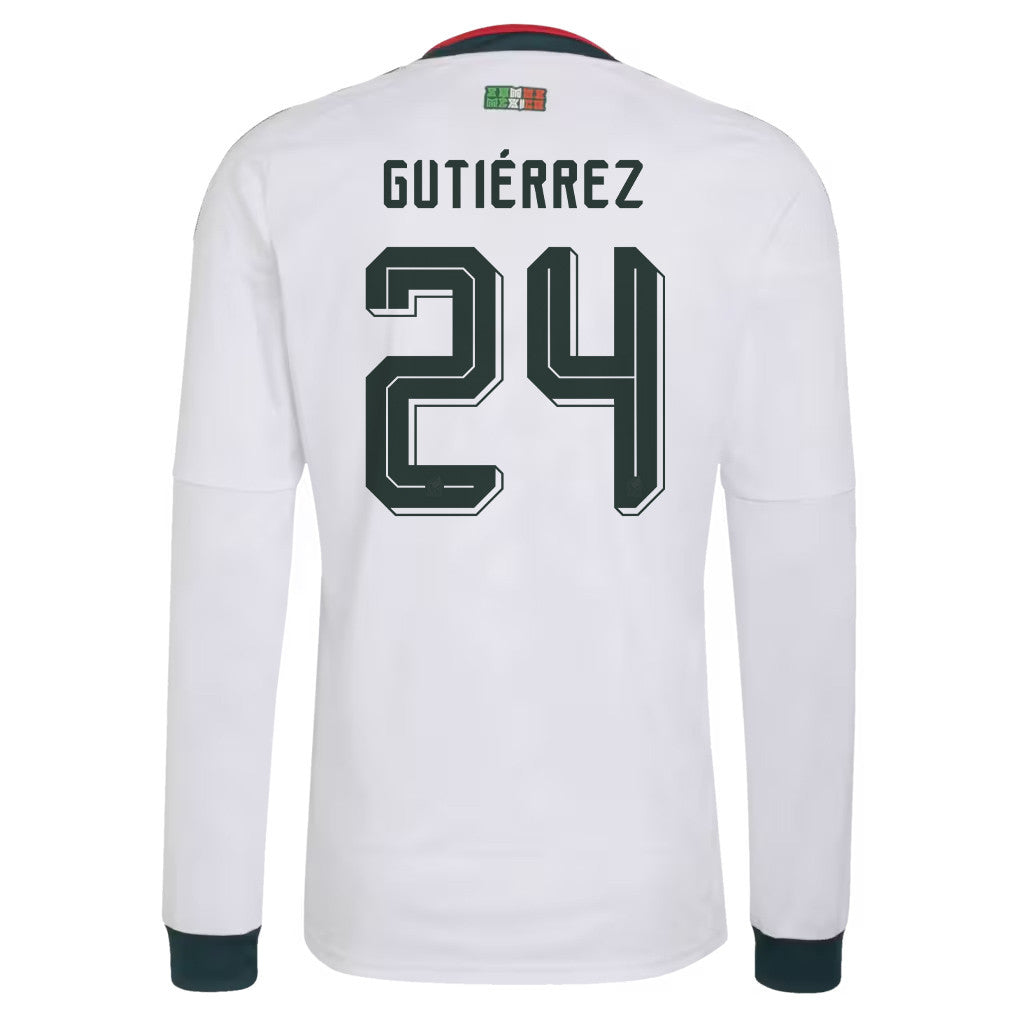 Brian Gutiérrez 24 Mexico National Team 2026 Away Long Sleeve Jersey - White