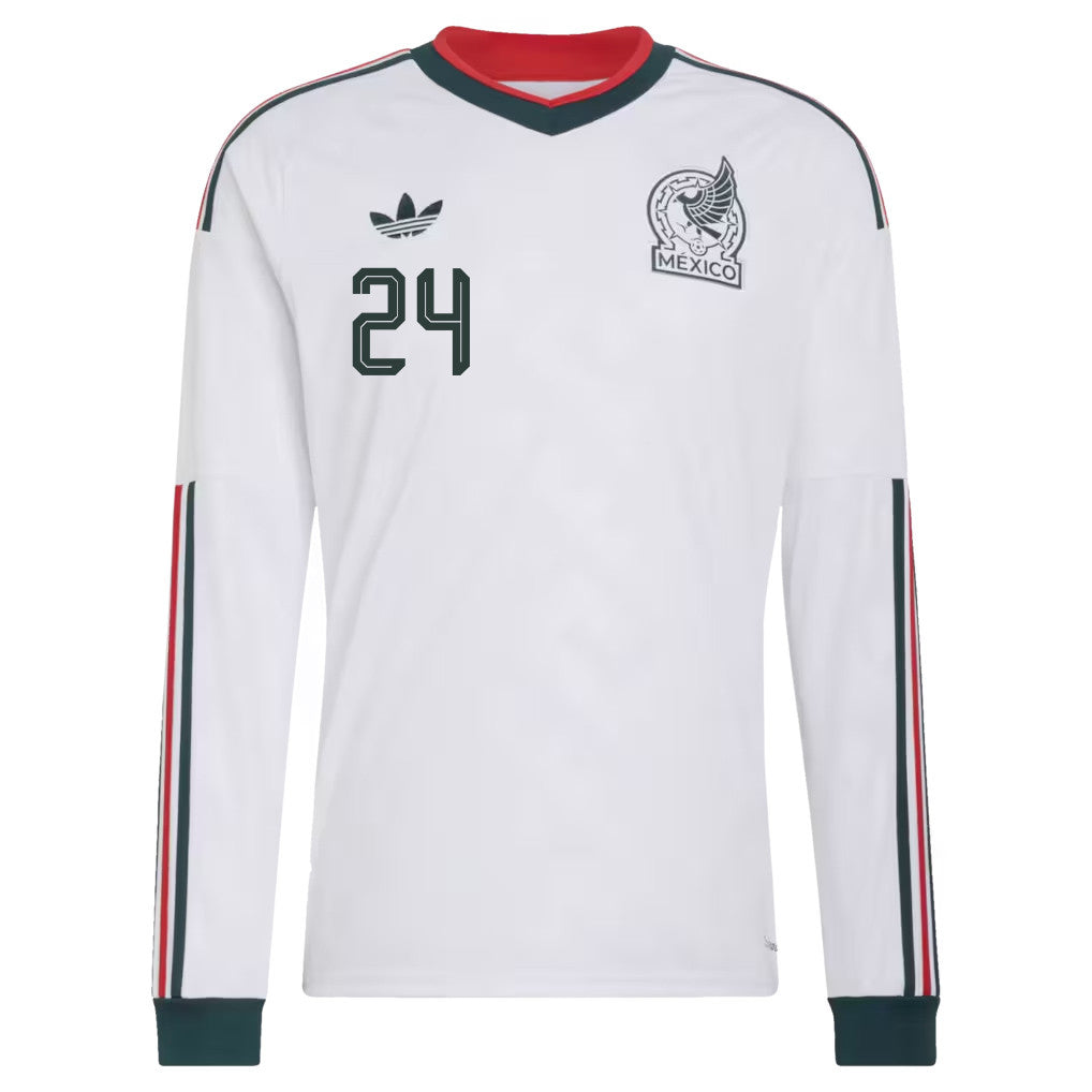 Brian Gutiérrez 24 Mexico National Team 2026 Away Long Sleeve Jersey - White