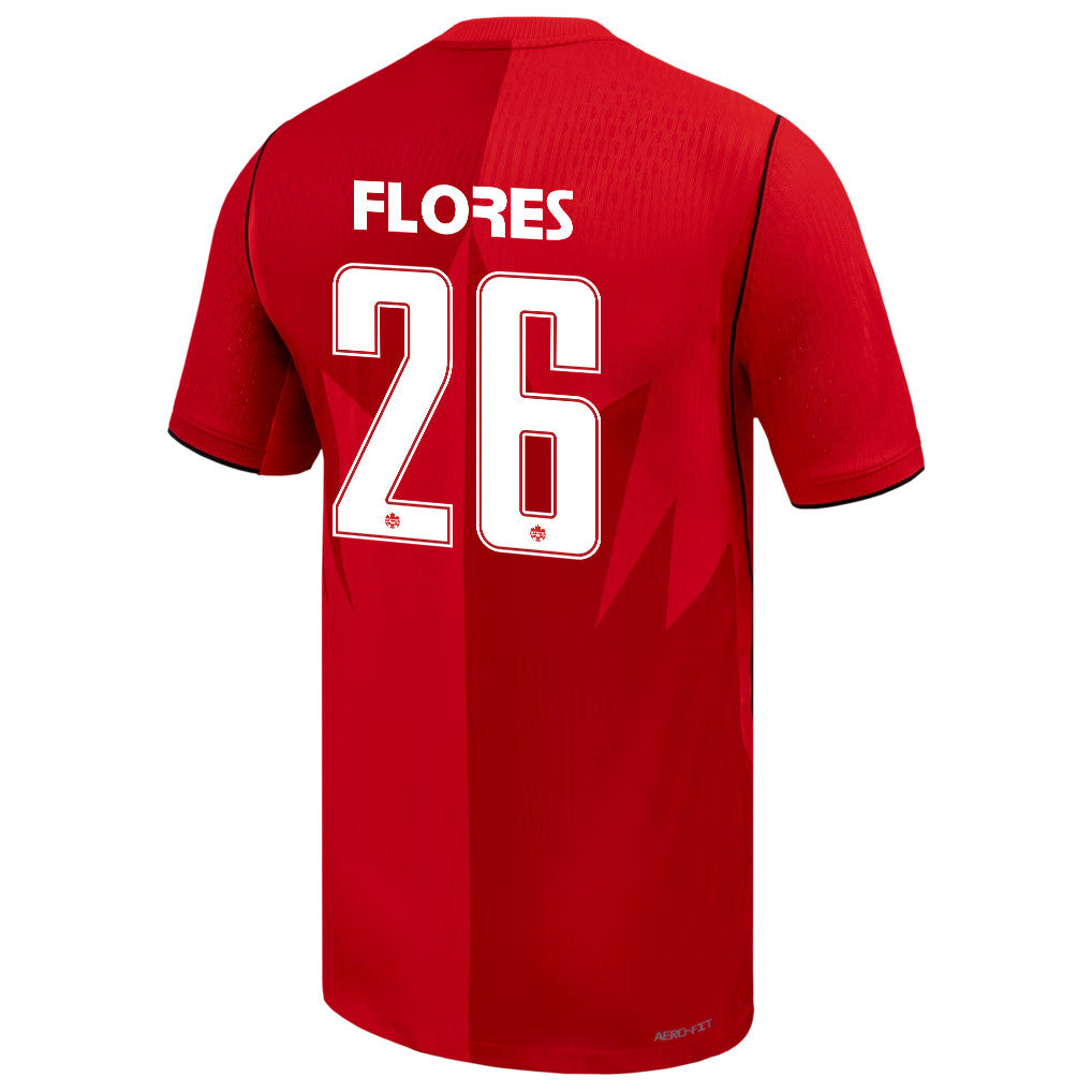 Marcelo Flores 26 Canada National Team 2026 x World Cup Patch Home Jersey - Red, Men