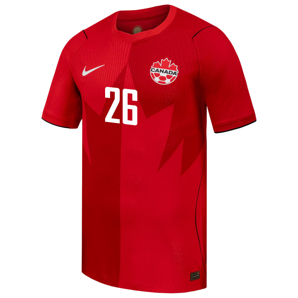 Marcelo Flores 26 Canada National Team 2026 x World Cup Patch Home Jersey - Red, Men