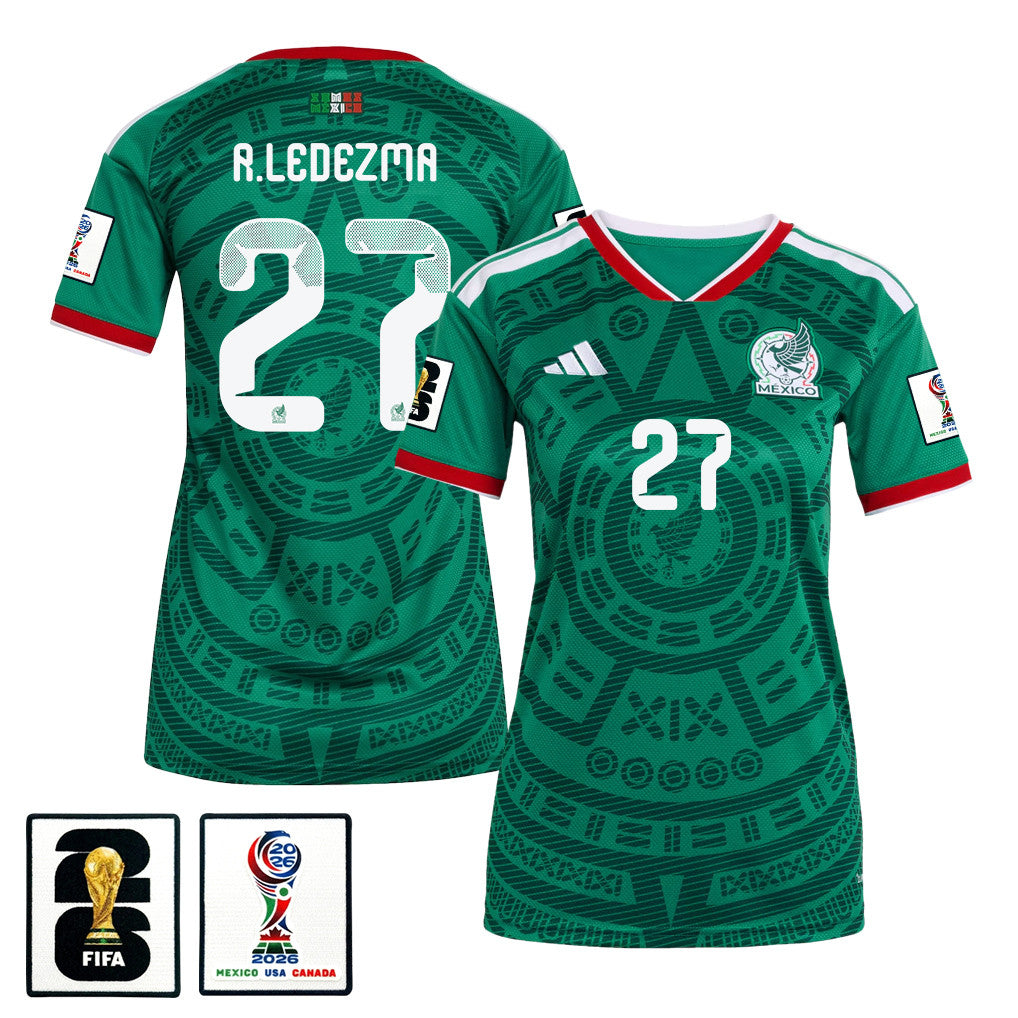 Richard Ledezma 27 Women's Mexico National Team 2026 Home Jersey - Green