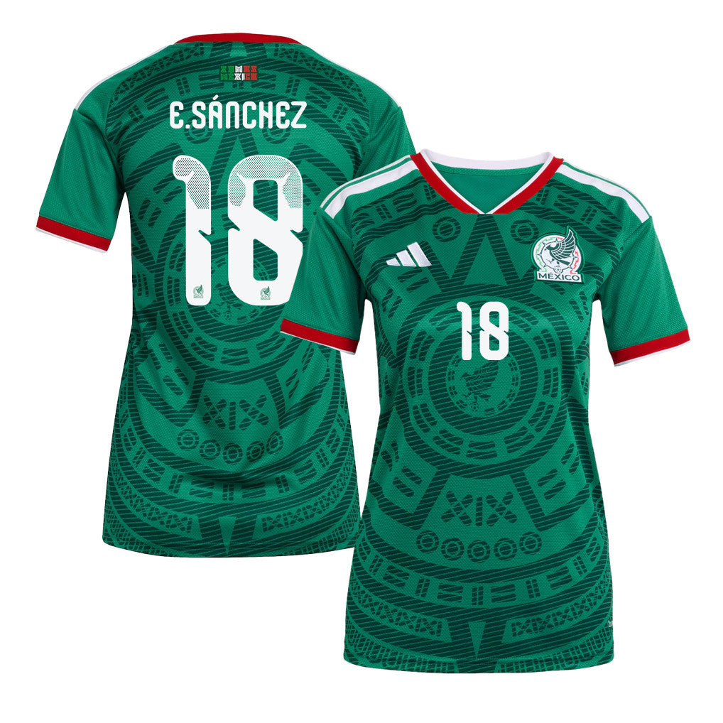 Érick Sánchez 18 Women's Mexico National Team 2026 Home Jersey - Green