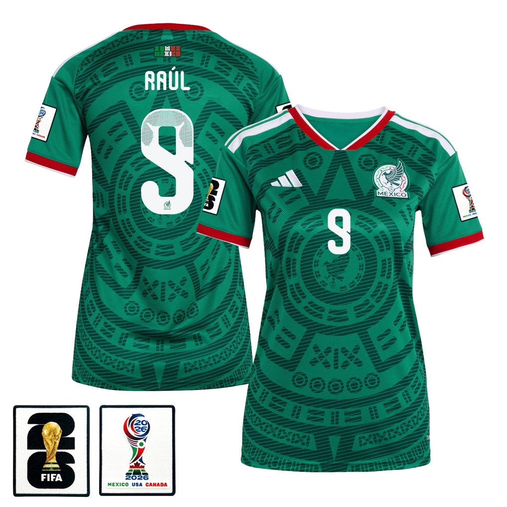 Raúl Jiménez 9 Women's Mexico National Team 2026 Home Jersey - Green