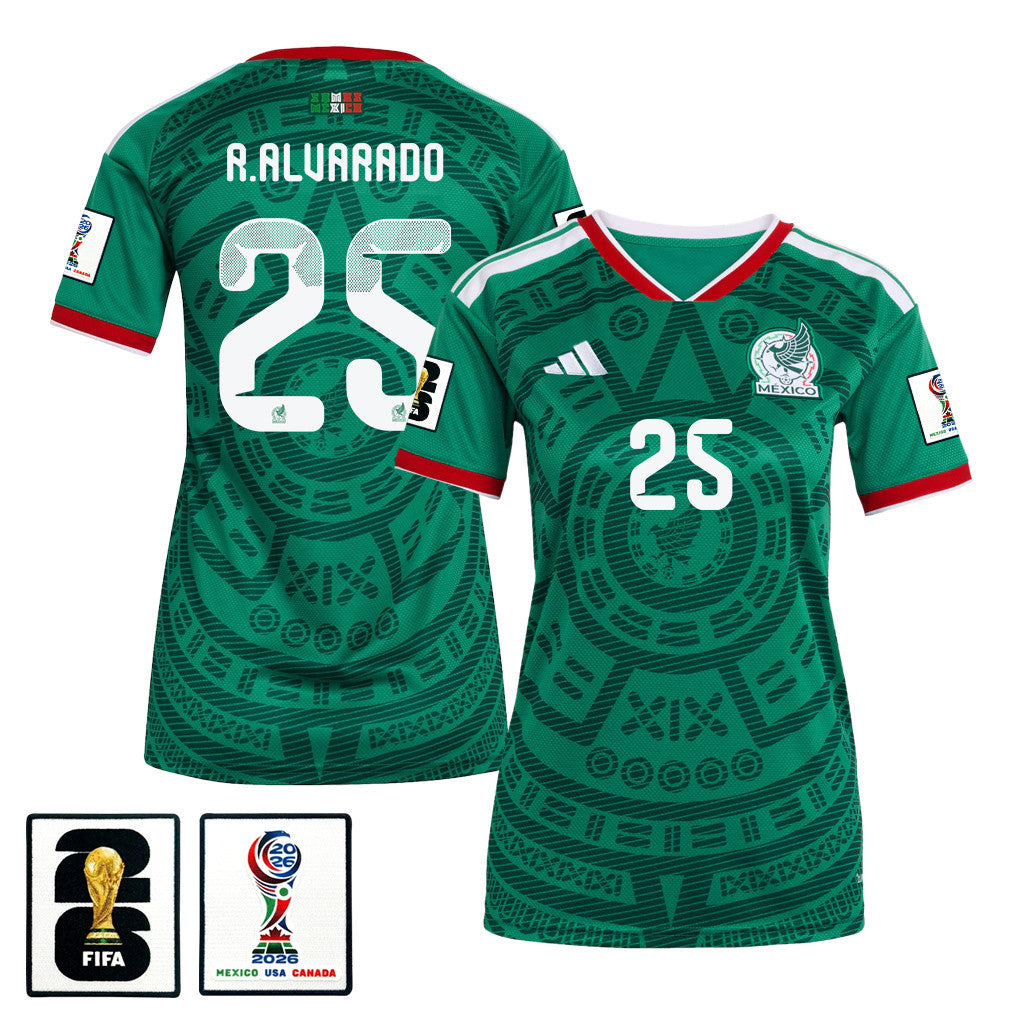 Roberto Alvarado 25 Women's Mexico National Team 2026 Home Jersey - Green