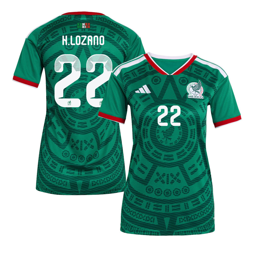 Hirving Lozano 22 Women's Mexico National Team 2026 Home Jersey - Green