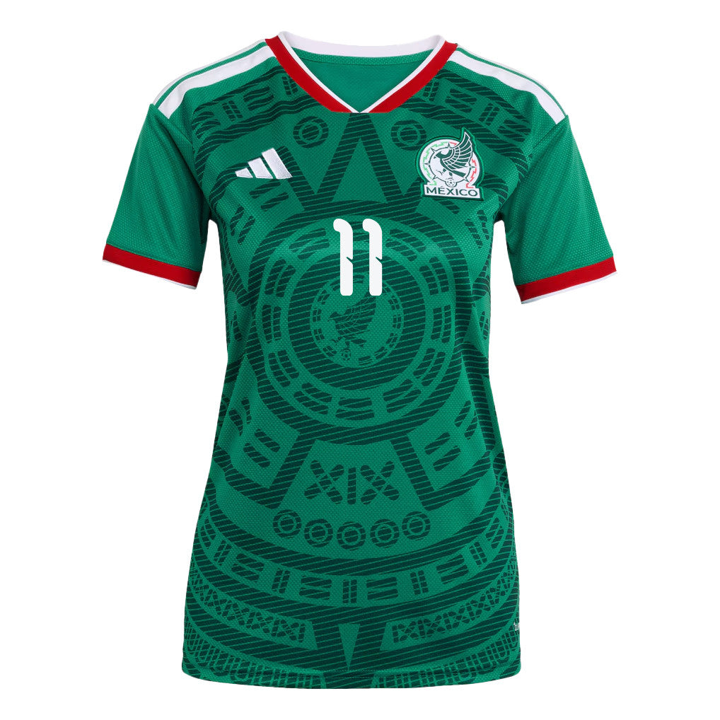 Santiago Giménez 11 Women's Mexico National Team 2026 Home Jersey - Green