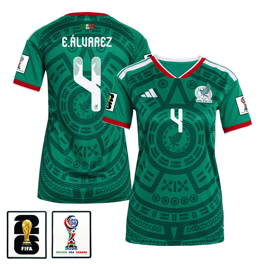 Edson Álvarez 4 Women's Mexico National Team 2026 Home Jersey - Green