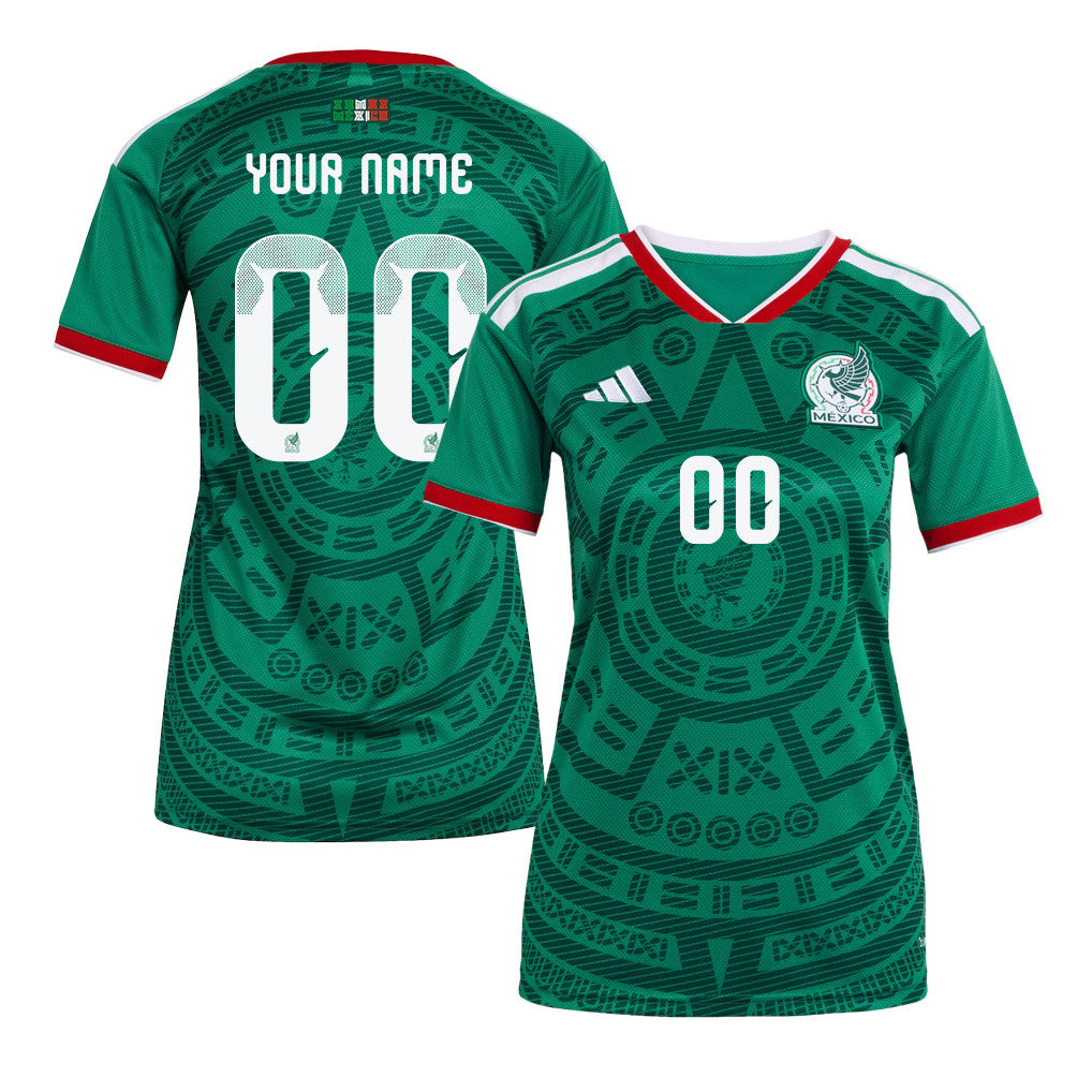 Mexico National Team 2026 Women's Home Jersey - Personalized - Green