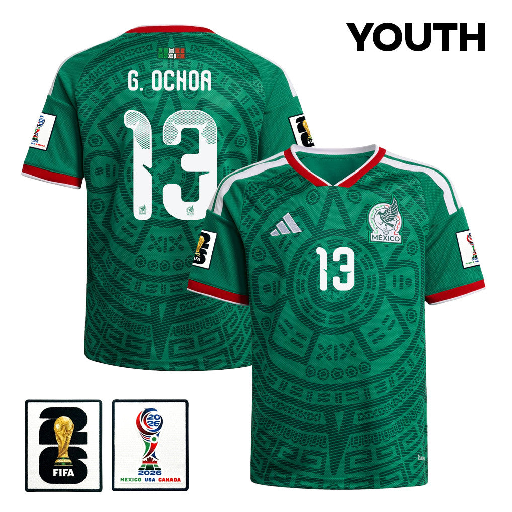 Guillermo Ochoa 13 Youth Mexico National Team 2026 Home Jersey - Green