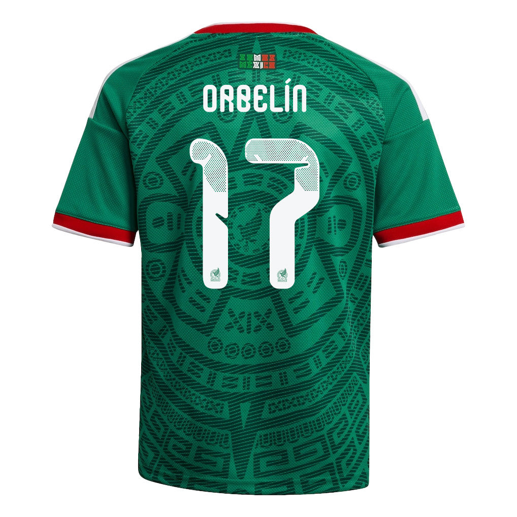 Orbelín Pineda 17 Youth Mexico National Team 2026 Home Jersey - Green