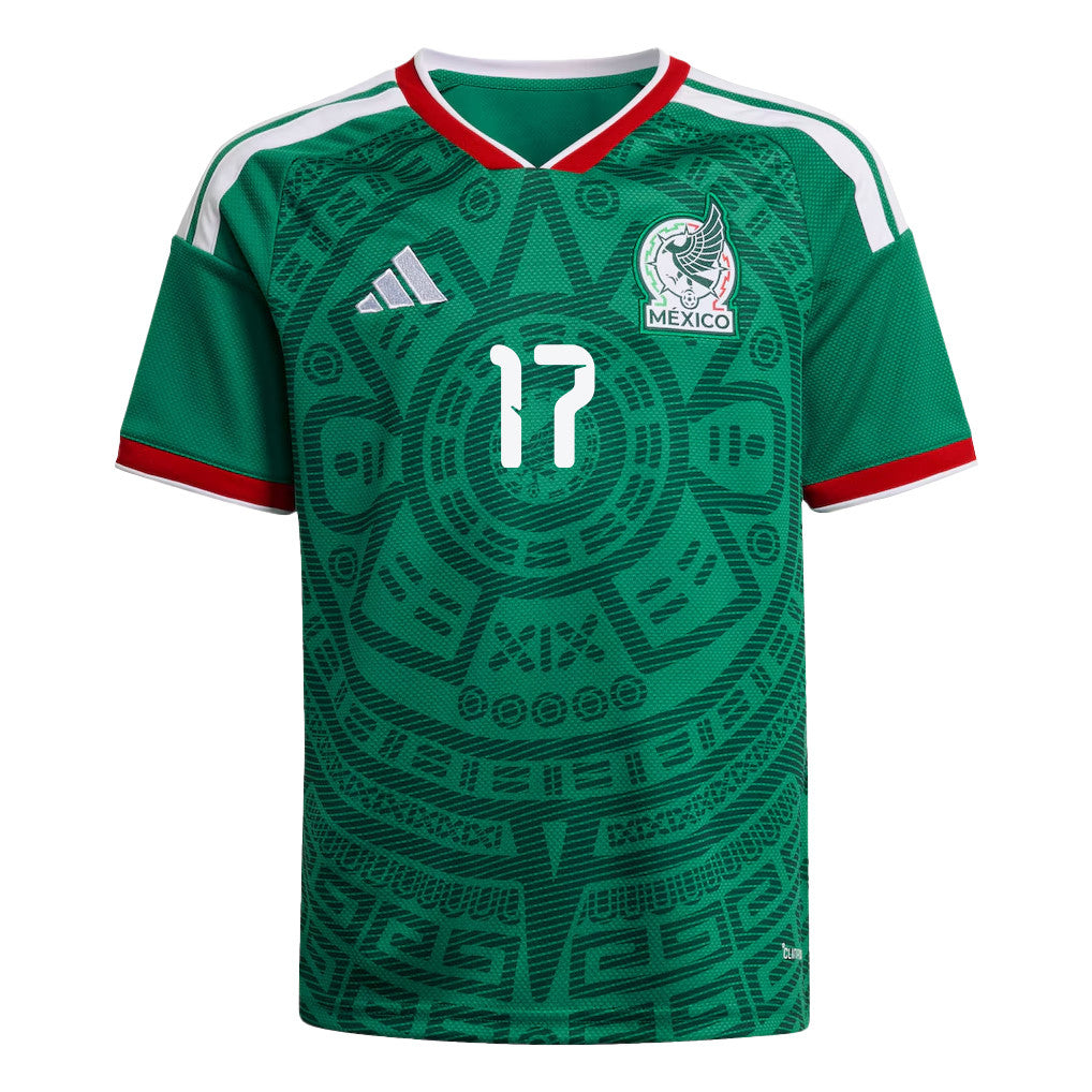 Orbelín Pineda 17 Youth Mexico National Team 2026 Home Jersey - Green