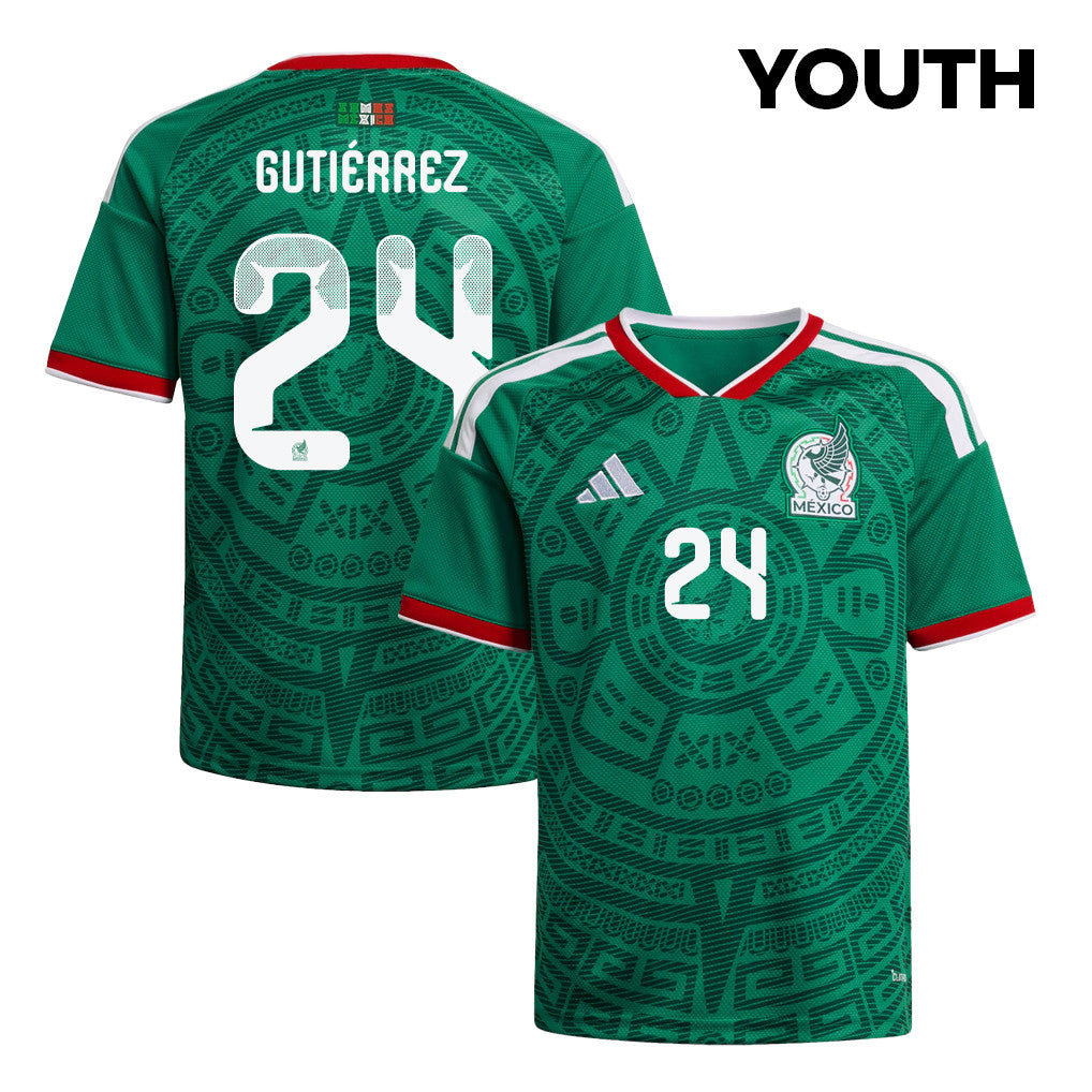 Brian Gutiérrez 24 Youth Mexico National Team 2026 Home Jersey - Green
