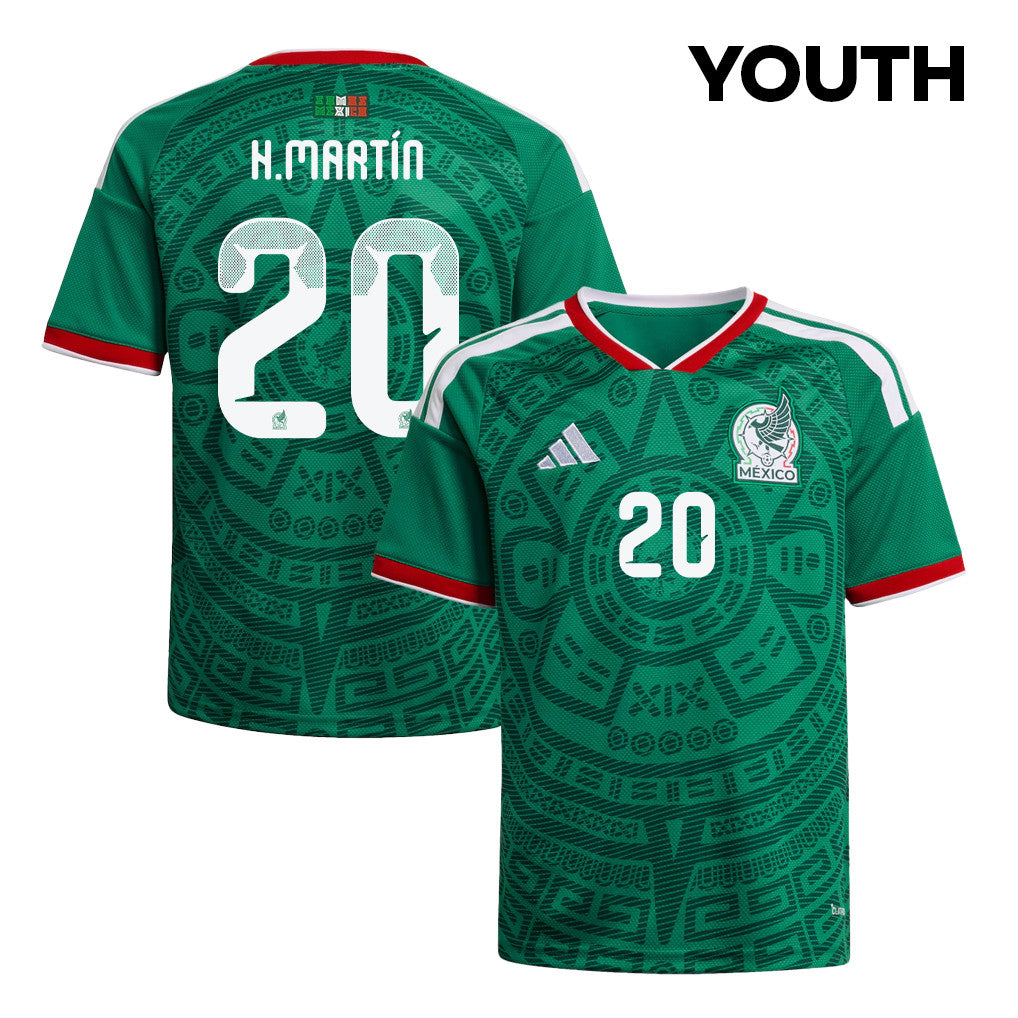 Henry Martín 20 Youth Mexico National Team 2026 Home Jersey - Green