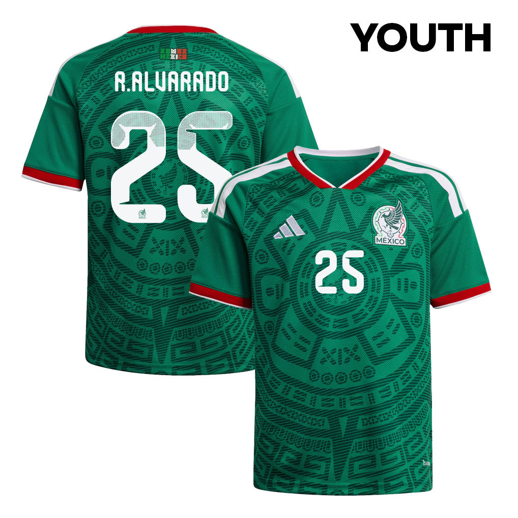 Roberto Alvarado 25 Youth Mexico National Team 2026 Home Jersey - Green