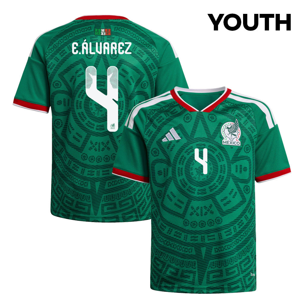 Edson Álvarez 4 Youth Mexico National Team 2026 Home Jersey - Green