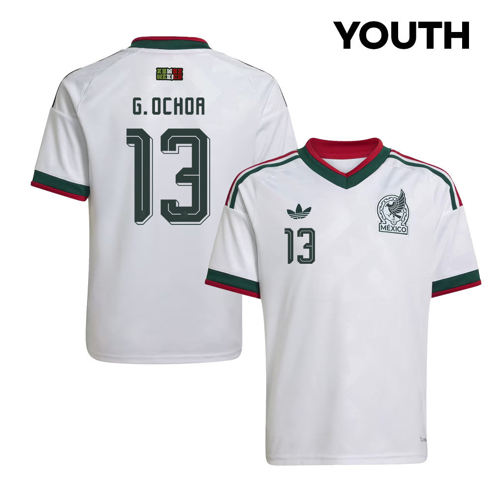 Guillermo Ochoa 13 Youth Mexico National Team 2026 Away Jersey - White