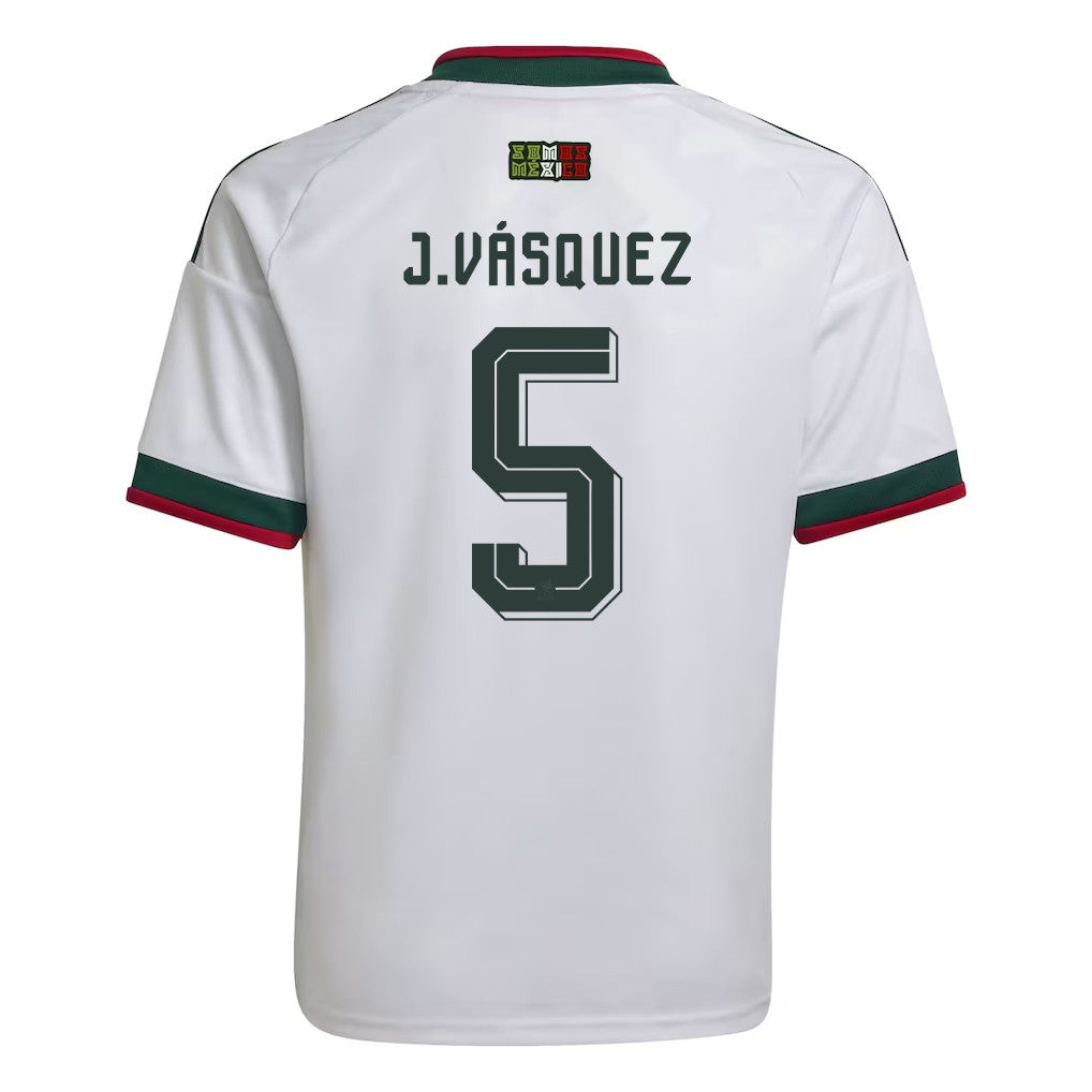 Johan Vásquez 5 Youth Mexico National Team 2026 Away Jersey - White
