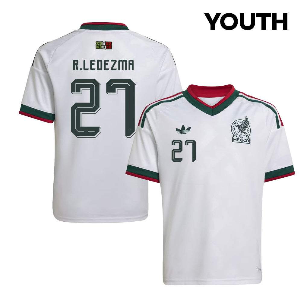 Richard Ledezma 27 Youth Mexico National Team 2026 Away Jersey - White
