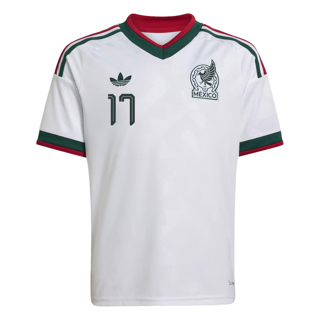 Orbelín Pineda 17 Youth Mexico National Team 2026 Away Jersey - White