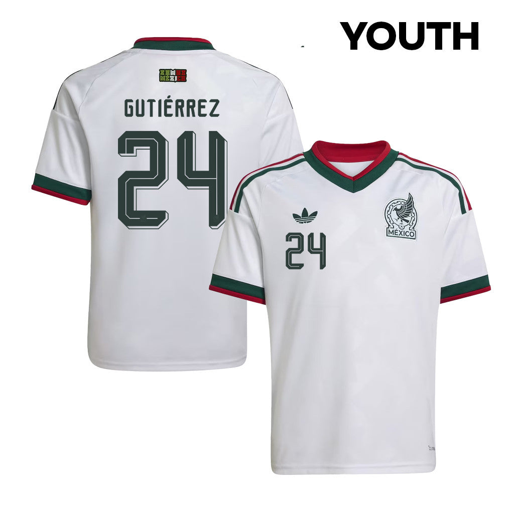 Brian Gutiérrez 24 Youth Mexico National Team 2026 Away Jersey - White