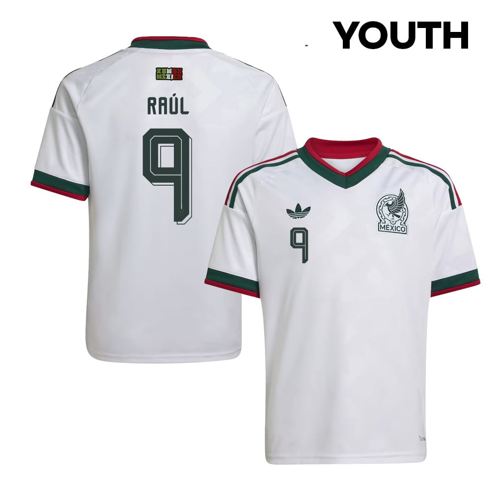 Raúl Jiménez 9 Youth Mexico National Team 2026 Away Jersey - White