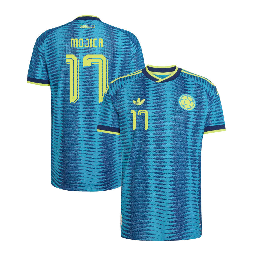 Johan Mojica 17 Colombia National Team 2026 Away Jersey - Turquoise, Men