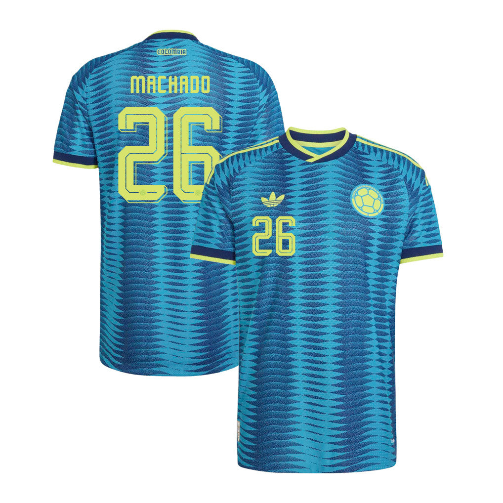 Deiver Machado 26 Colombia National Team 2026 Away Jersey - Turquoise, Men