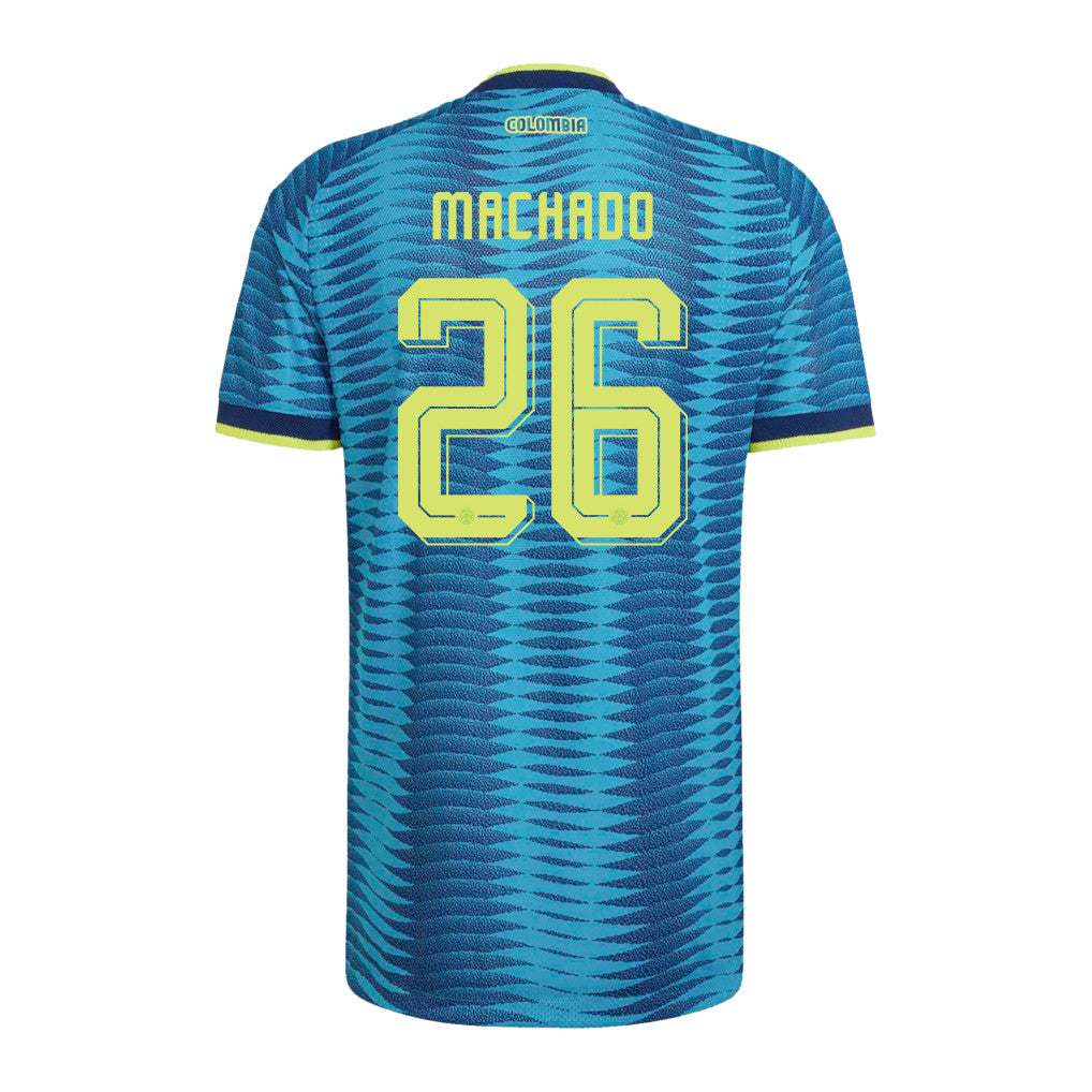Deiver Machado 26 Colombia National Team 2026 x World Cup Patch Away Jersey - Turquoise, Men