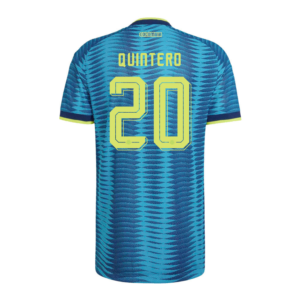 Juan Fernando Quintero 20 Colombia National Team 2026 Away Jersey - Turquoise, Men