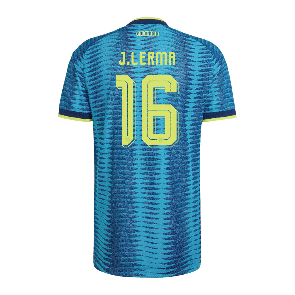 Jefferson Lerma 16 Colombia National Team 2026 Away Jersey - Turquoise, Men