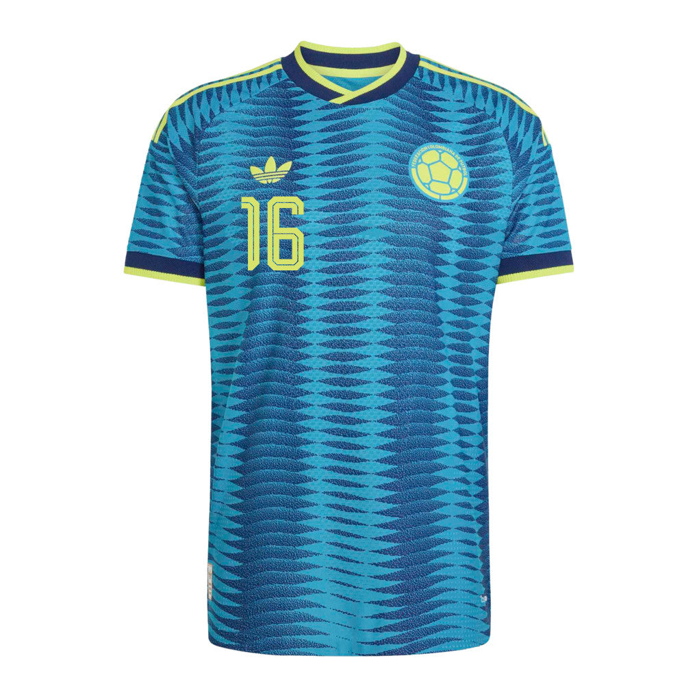 Jefferson Lerma 16 Colombia National Team 2026 Away Jersey - Turquoise, Men