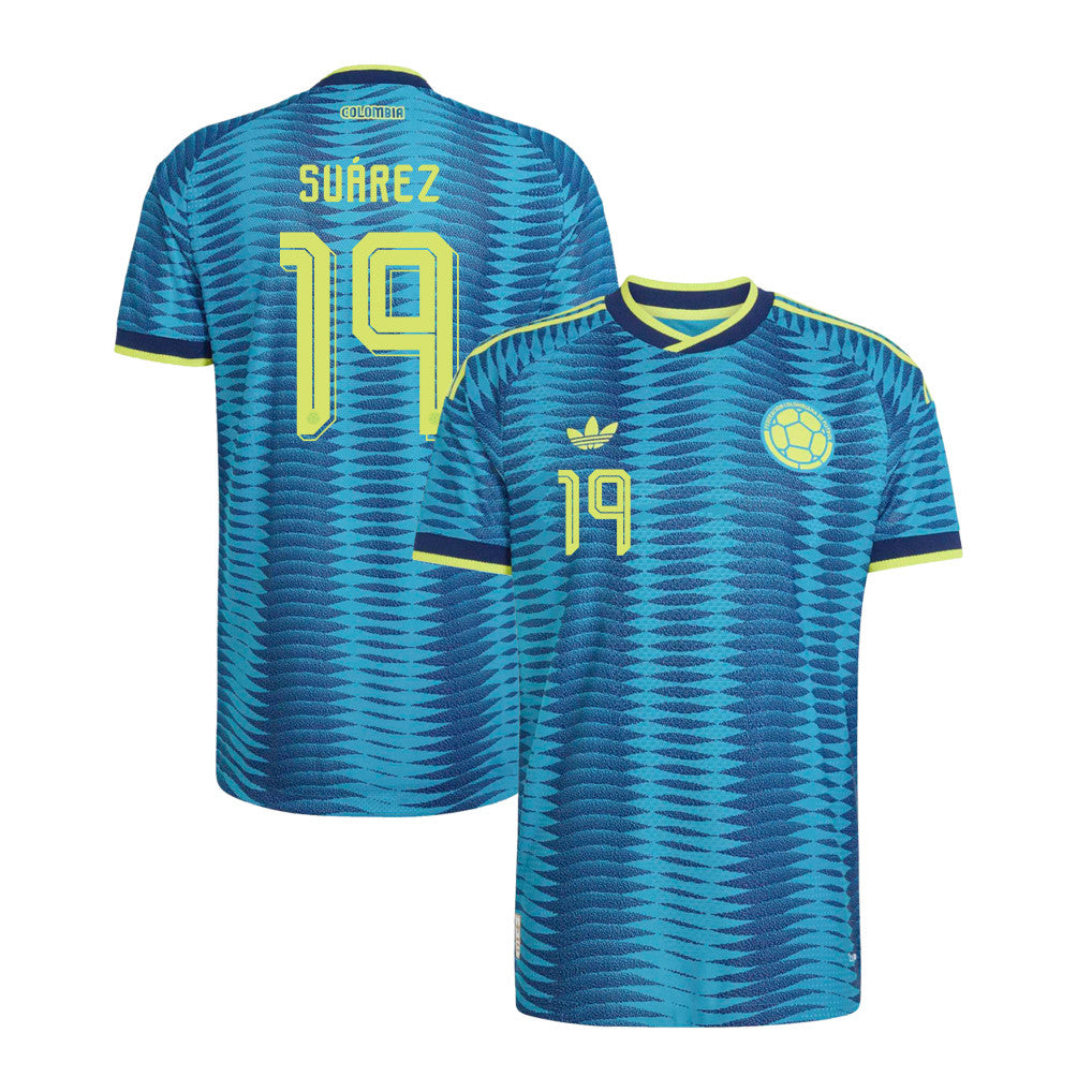 Luis Suárez 19 Colombia National Team 2026 Away Jersey - Turquoise, Men