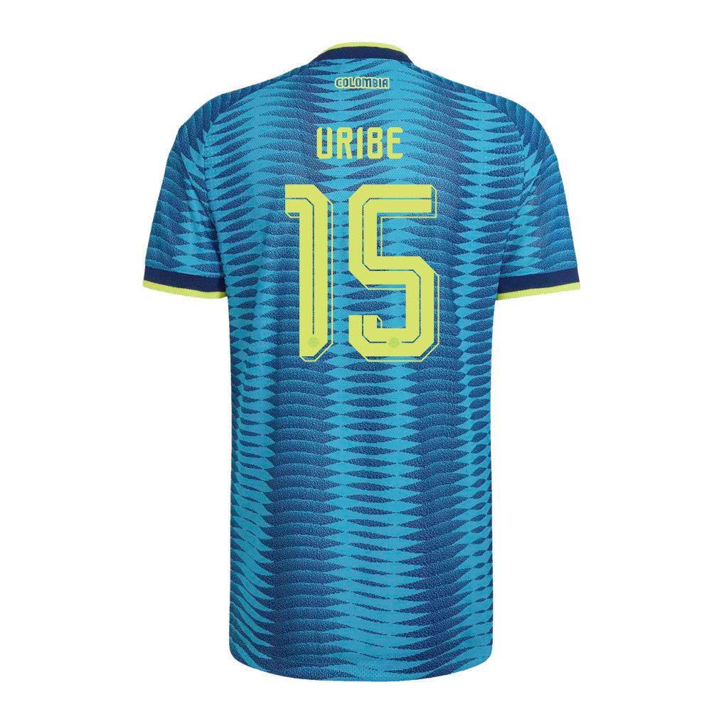 Mateus Uribe 15 Colombia National Team 2026 Away Jersey - Turquoise, Men