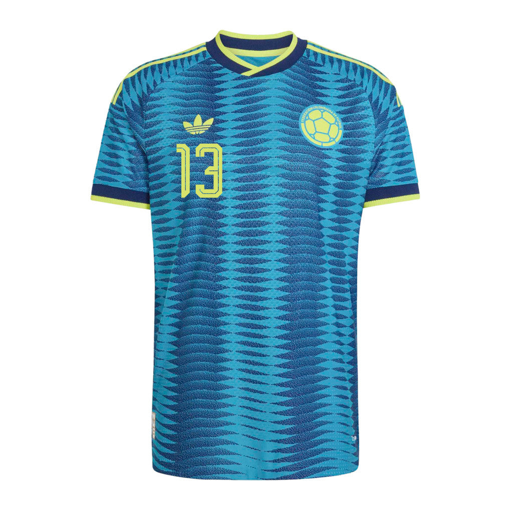 Yerry Mina 13 Colombia National Team 2026 Away Jersey - Turquoise, Men