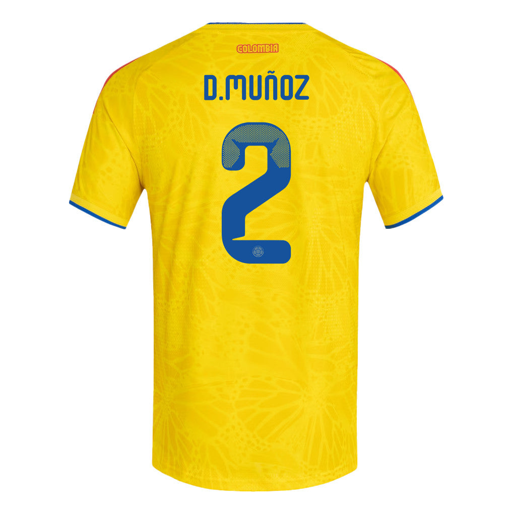 Daniel Muñoz 2 Colombia National Team 2026 Home Jersey - Yellow, Men