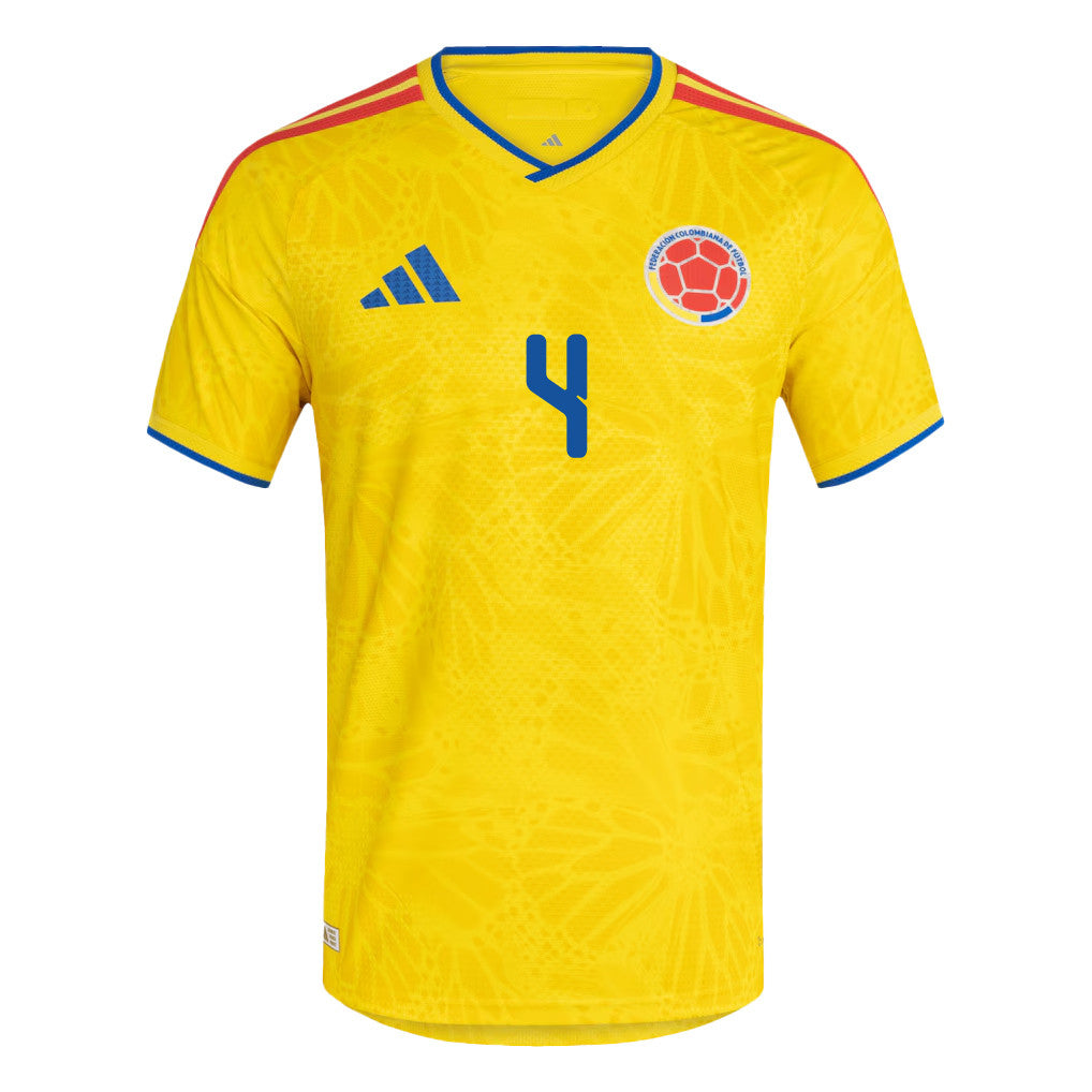 Santiago Arias 4 Colombia National Team 2026 Home Jersey - Yellow, Men