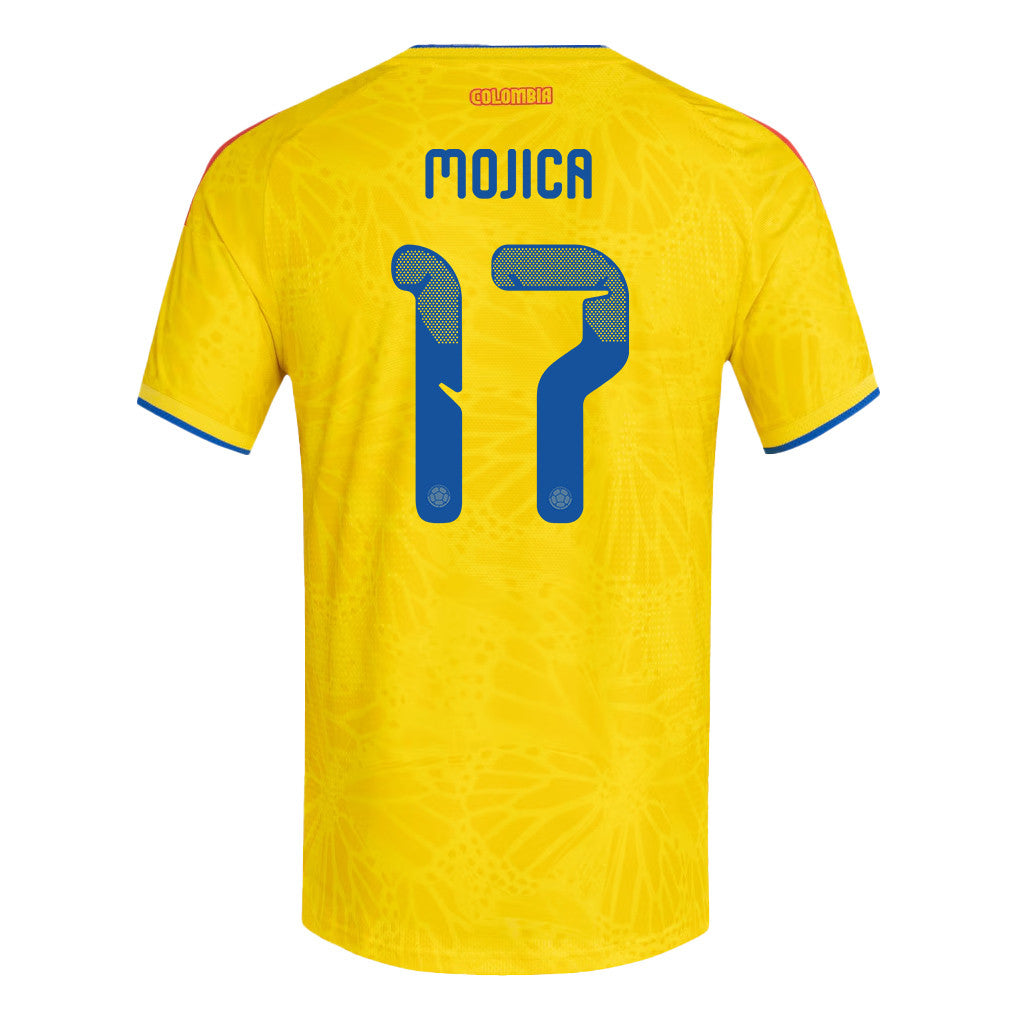 Johan Mojica 17 Colombia National Team 2026 Home Jersey - Yellow, Men