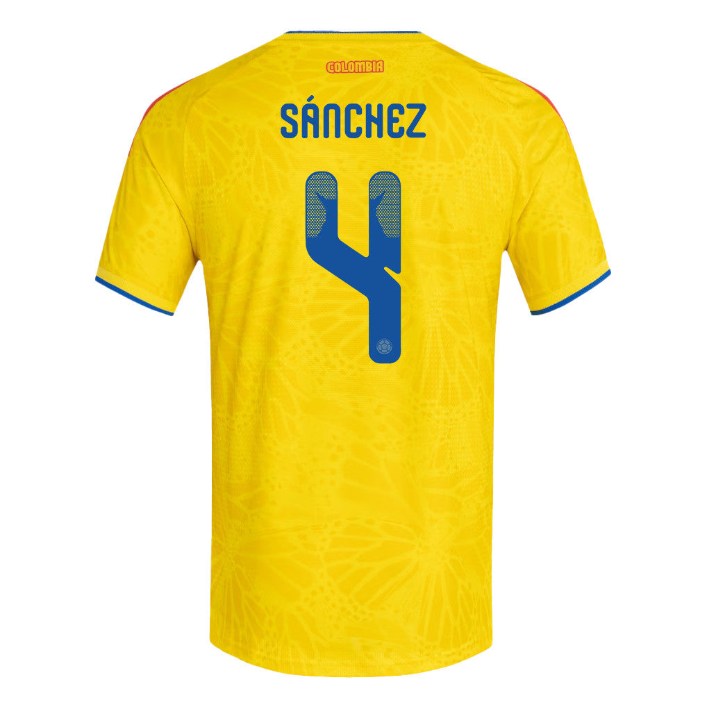 Davinson Sánchez 4 Colombia National Team 2026 Home Jersey - Yellow, Men