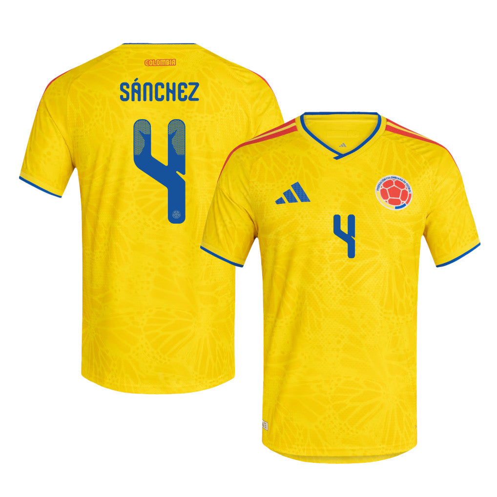 Davinson Sánchez 4 Colombia National Team 2026 Home Jersey - Yellow, Men