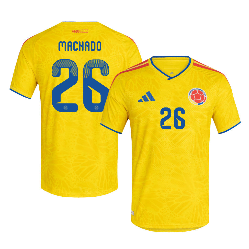 Deiver Machado 26 Colombia National Team 2026 Home Jersey - Yellow, Men