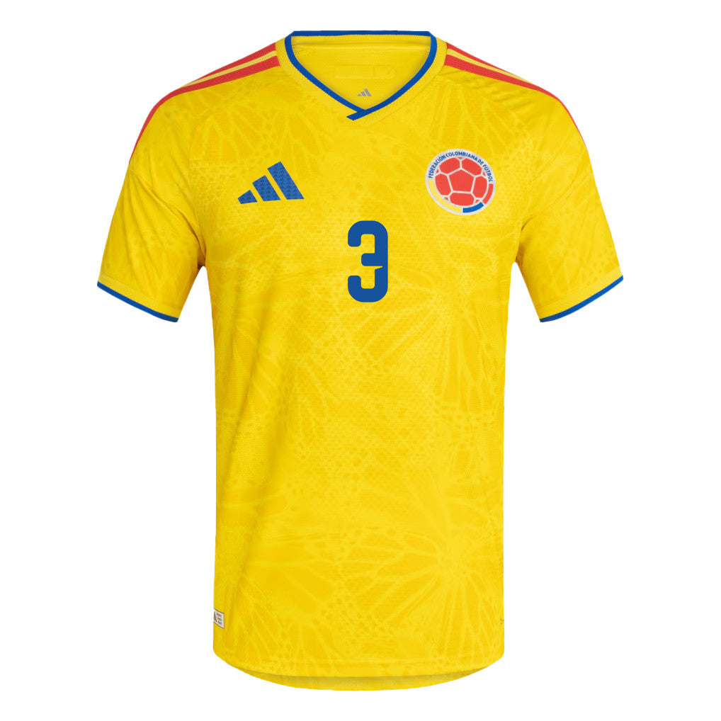 Jhon Lucumí 3 Colombia National Team 2026 Home Jersey - Yellow, Men