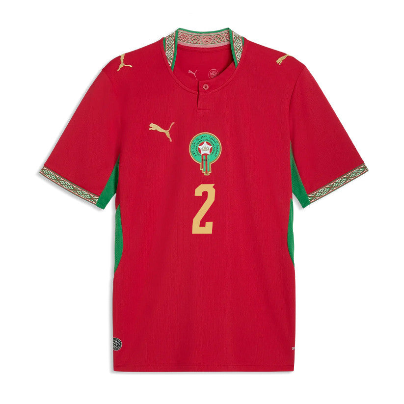Achraf Hakimi 2 Morocco National Team 2026 Home Jersey - Red, Men