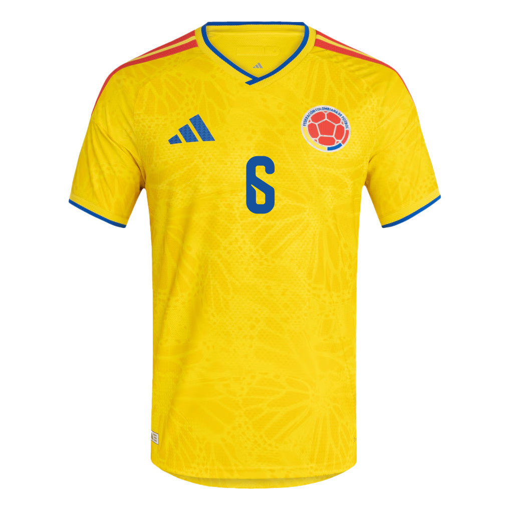Richard Ríos 6 Colombia National Team 2026 Home Jersey - Yellow, Men
