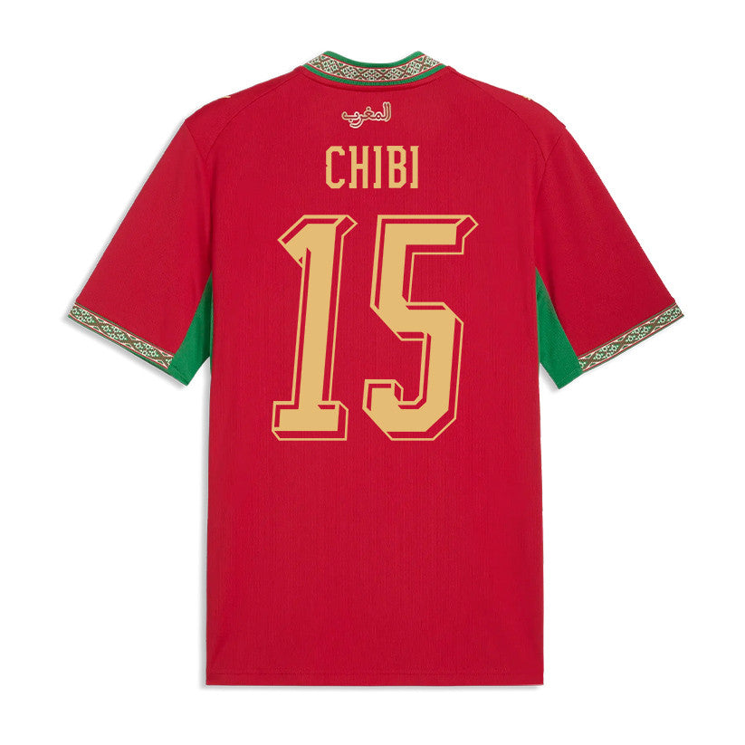 Mohamed Chibi 15 Morocco National Team 2026 Home Jersey - Red, Men