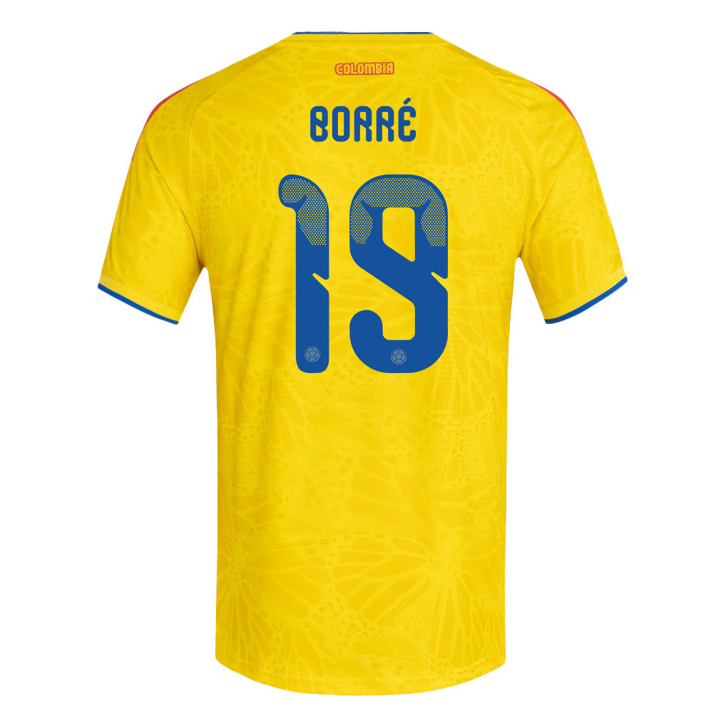 Rafael Borré 19 Colombia National Team 2026 Home Jersey - Yellow, Men