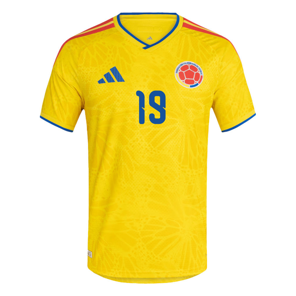 Rafael Borré 19 Colombia National Team 2026 Home Jersey - Yellow, Men
