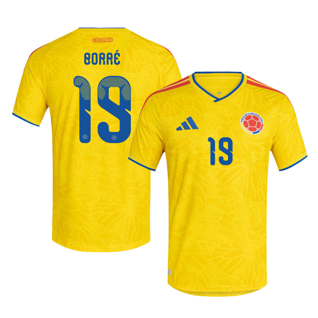 Rafael Borré 19 Colombia National Team 2026 Home Jersey - Yellow, Men