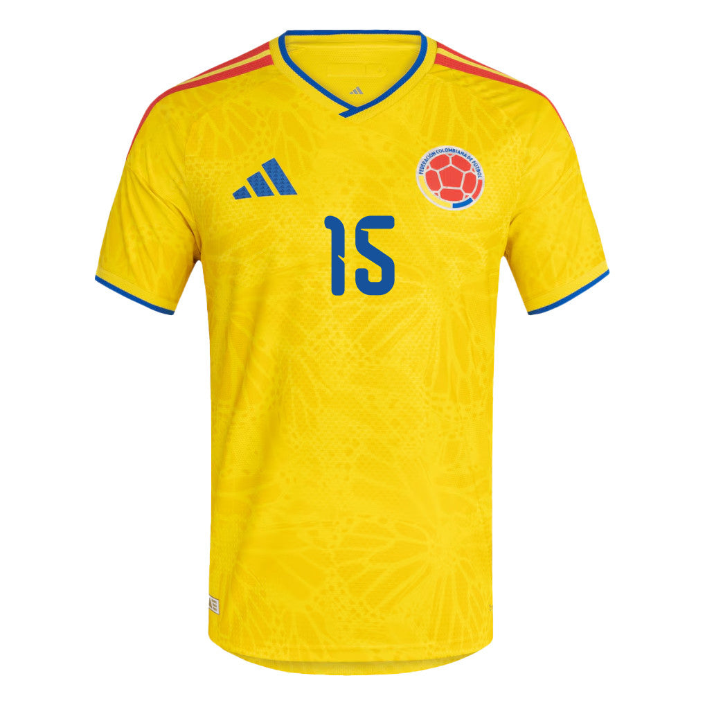 Mateus Uribe 15 Colombia National Team 2026 Home Jersey - Yellow, Men