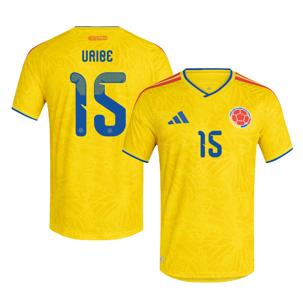 Mateus Uribe 15 Colombia National Team 2026 Home Jersey - Yellow, Men